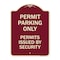Signmission Permit Parking Permits Issued by Security Heavy-Gauge Aluminum Sign, 24" x 18", BU-1824-23312 A-DES-BU-1824-23312 - alternate 1